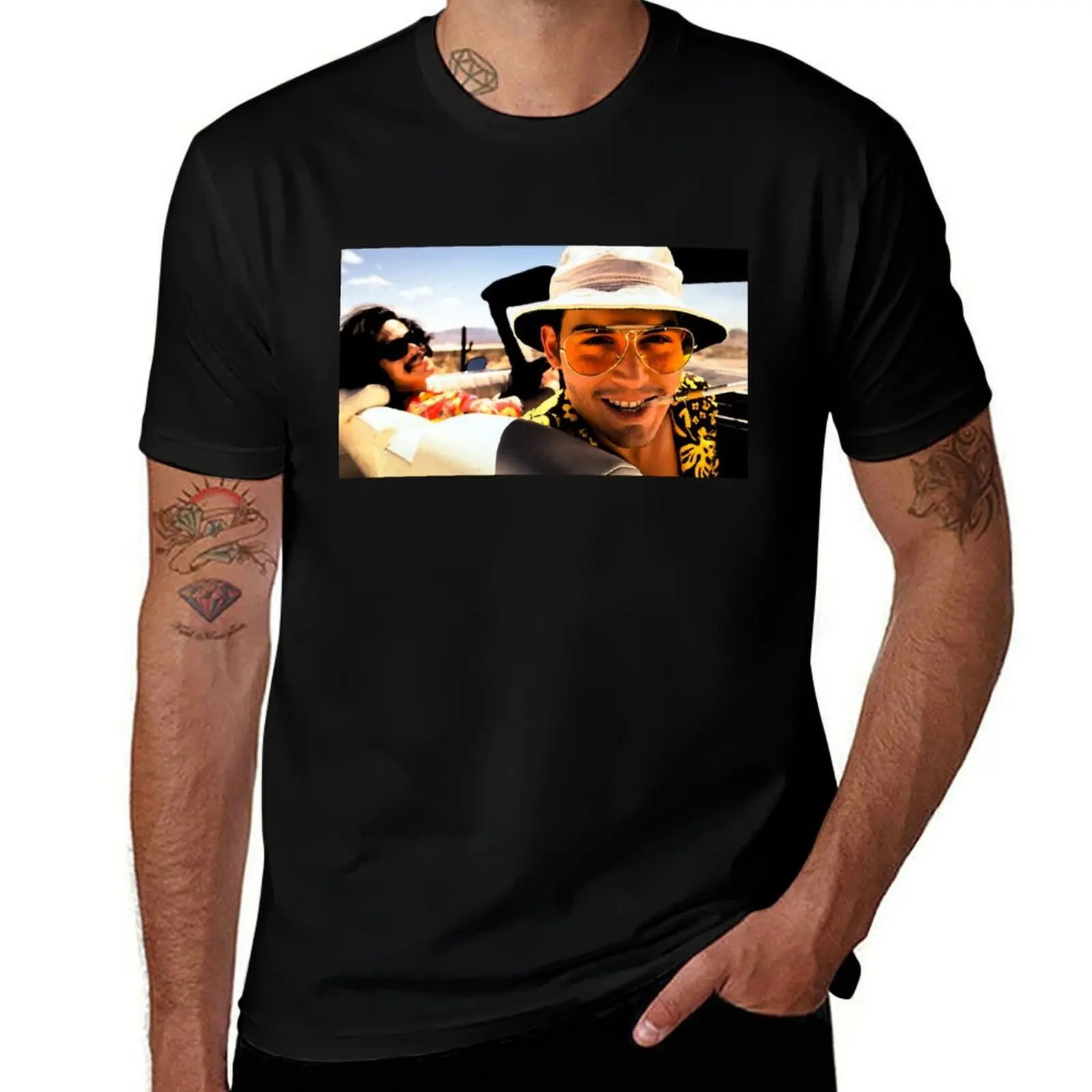 Fear and Loathing in Las Vegas - Art T-Shirt All Match Basic Short Sleeve Top