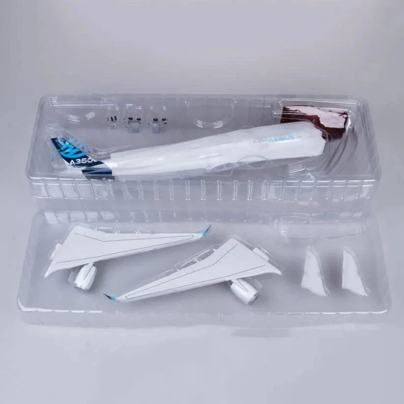 1:142 Airplane Model A350 Prototype Airways 350 Plane Toy Model Kits with LED Light(Touch or Sound Control) for Decoration