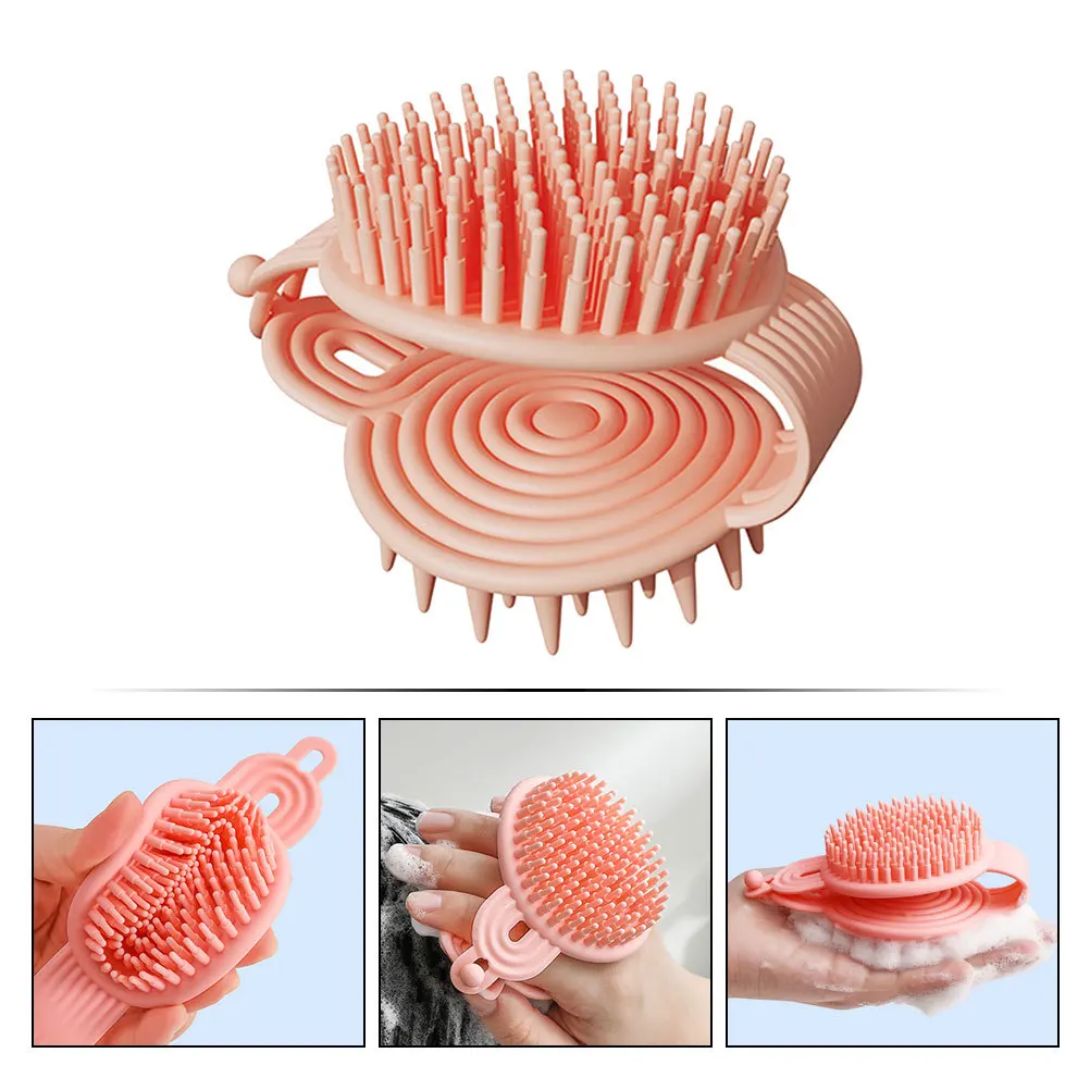 

Bright Colored Scalp Massager Shampoo Brush High Elasticity Silicone Material for Gentle Exfoliation and Thorough Hair Cleaning