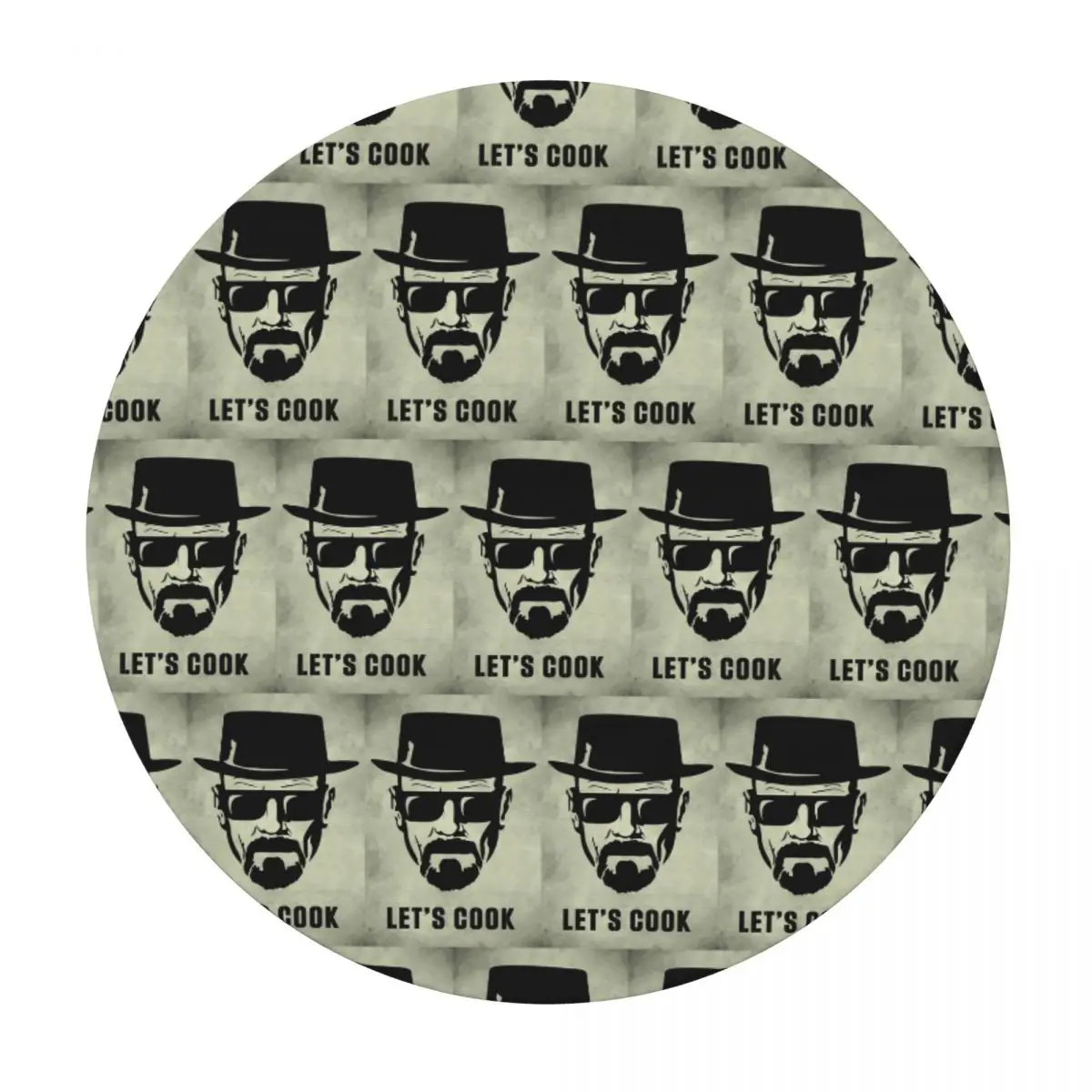 Heisenberg Lets Cook Waterproof Round Tablecloth Oilproof Table Cloth for Kitchen Events Dining Table Cover