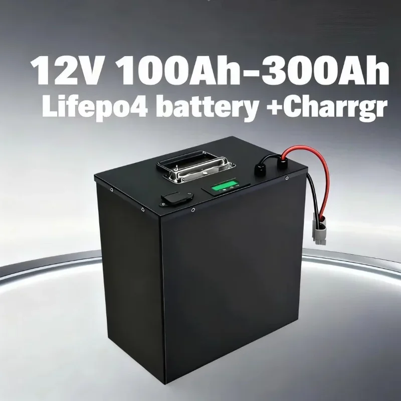 LIFEPO4 Battery 12V with BMS Lithium Iron Phosphate for Household Energy Storage 200AH 80AH 100AH 180AH 300AH - Backup Power for