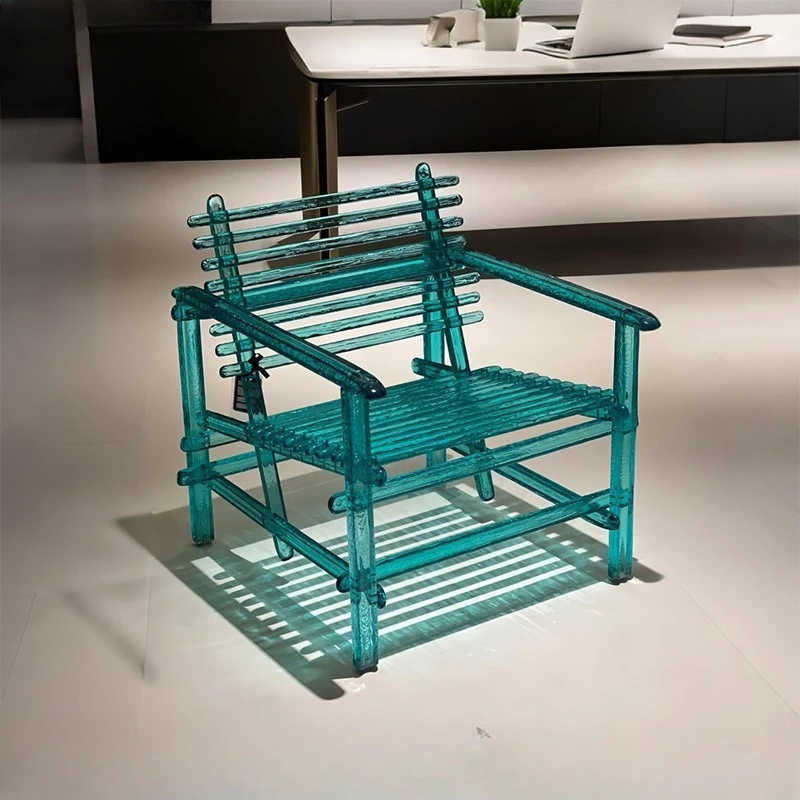Creative transparent crystal dining chair, simple modern special-shaped leisure chair