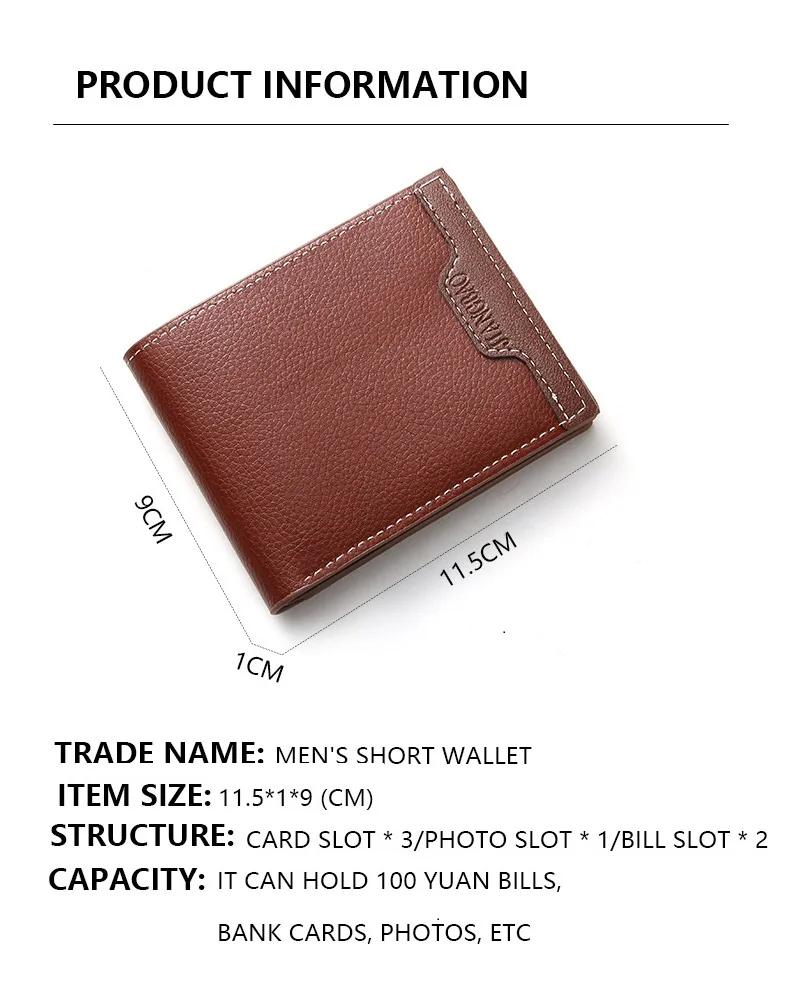 Vintage  Foldable Wallet For Men Minimalist Soft PU Leather Purse Credit Card Holder Money Change Pouch Man Birthday Gift