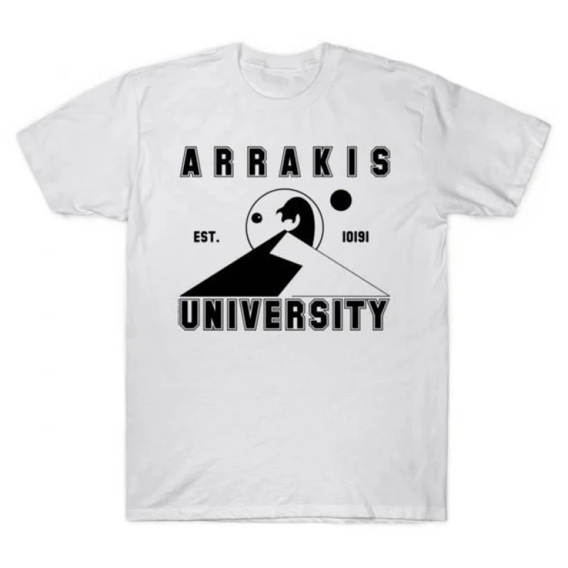 

Arrakis University 0408 DUNE Sic fi fan Gift t shirt 100% cotton printed Short-sleeve Graphic clothes All size Tops S-6XL