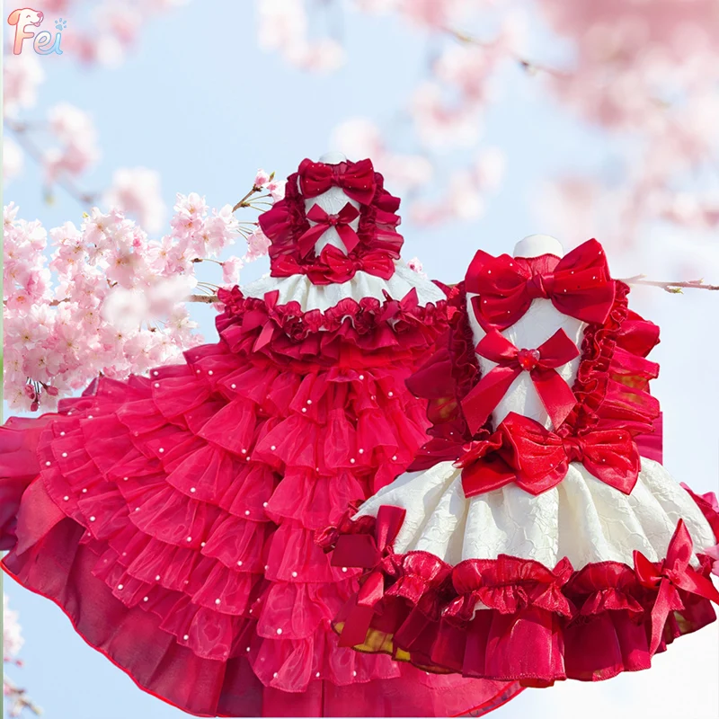 

Elegant Pet Formal Dress, Detachable clothes, Handmade Bowknot Detail, Original Design for Pet Weddings and Holidays