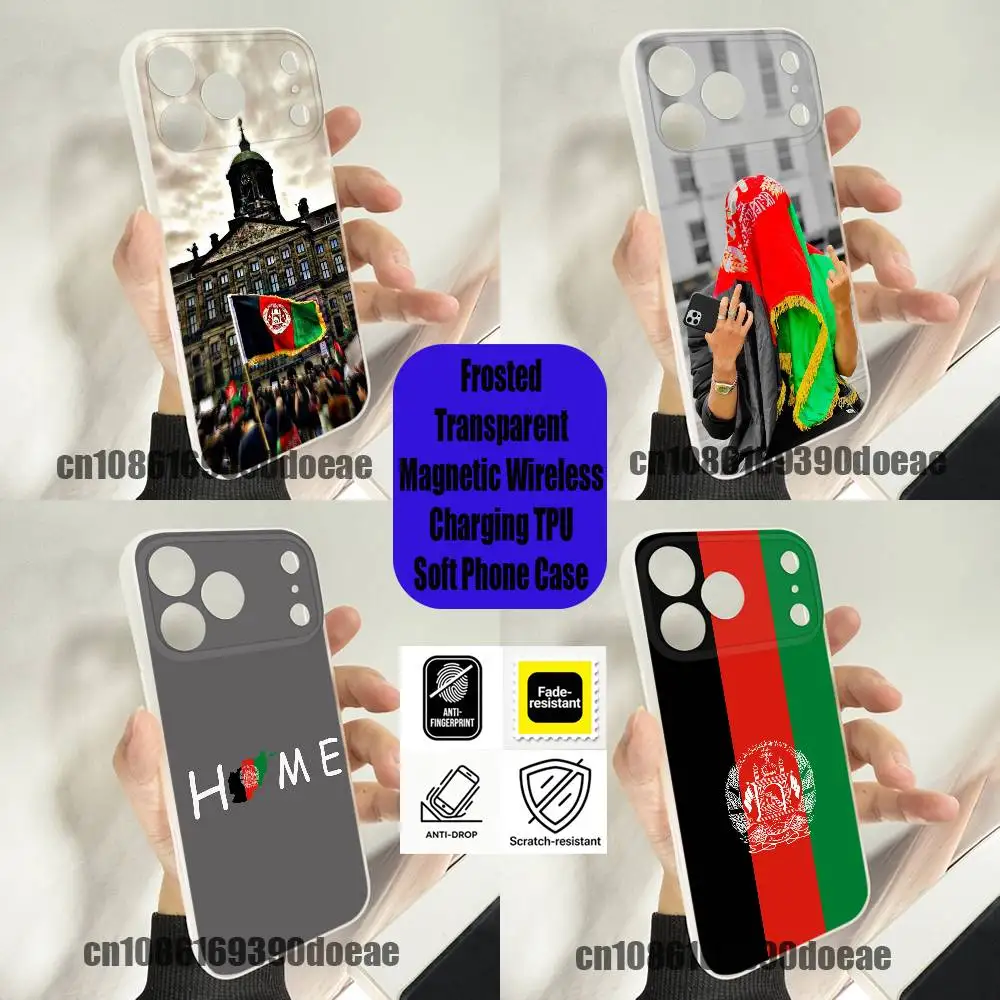 For Flag Afghanistan Afghan Phone Case iPhone 12,16,11,14,13,17,15,Pro,Max,Plus,E,Air,Mini Wireless Charge Magnetic Clear