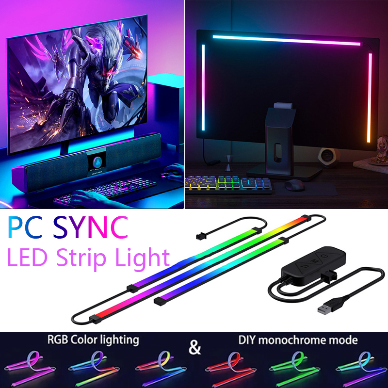  Computer Screen Synchronization Light Strip PC SYNC Backlight Game Room Music SYNC Software Control Monitor Ambilight LED Lights 