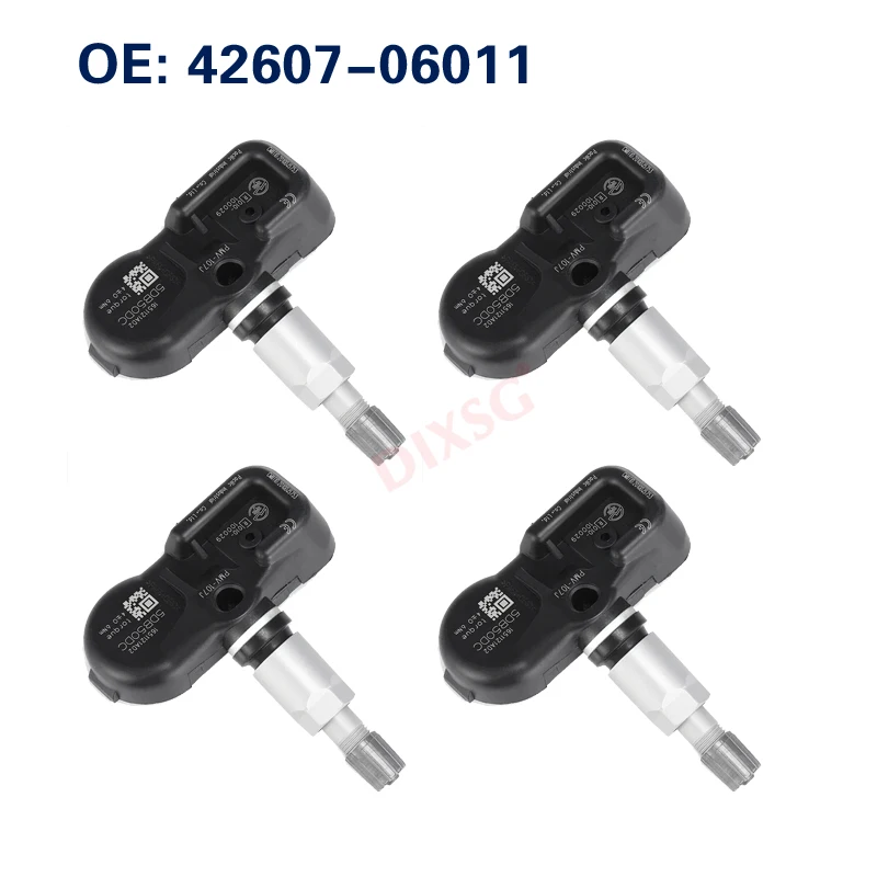 4 SZTUK czujników ciśnienia w oponach TPMS 42607-06011 do Scion Toyota Corolla Rav4 Prius Lexus ES350 RX350 PMV-107J / 42607-33021