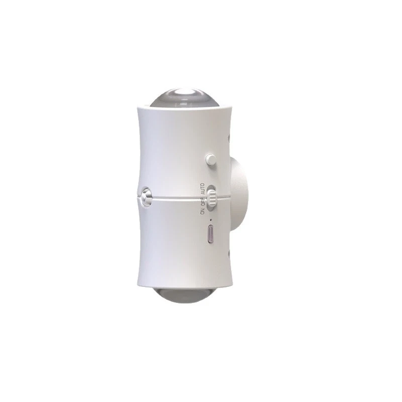 

Magnetic USB Rechargeable Color Changing Wall Lamp Smart PIR Motion Sensor Dual Head Energy Saving Home Gradient Ambient Light