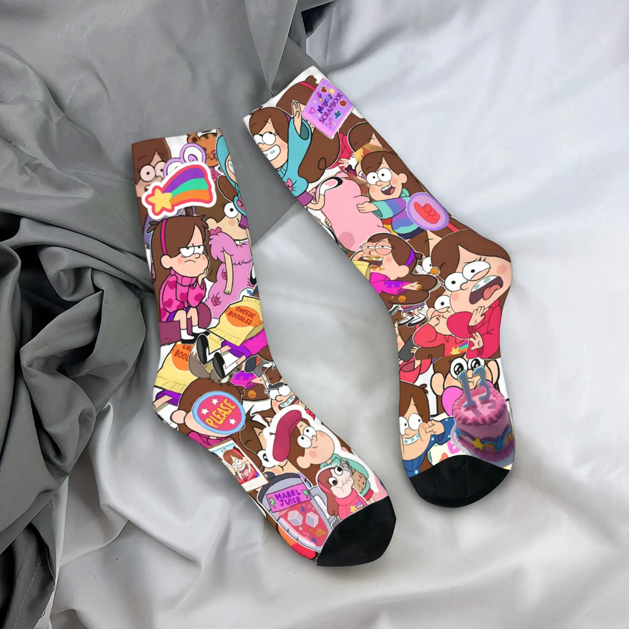 Socks Gravitys Anime Falls Anti Skid Stockings Women Men Warm Soft Climbing Socks Autumn Harajuku Design Socks