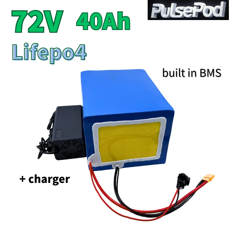

Литиевая батарея lifepo4 72 В 40 Ач BMS 24S для 5000 Вт 3500 Вт демонстрационная Go Cart автомобиля велосипед скутер вилочный погрузчик мотоцикл + зарядное устройство 10 А 100 К