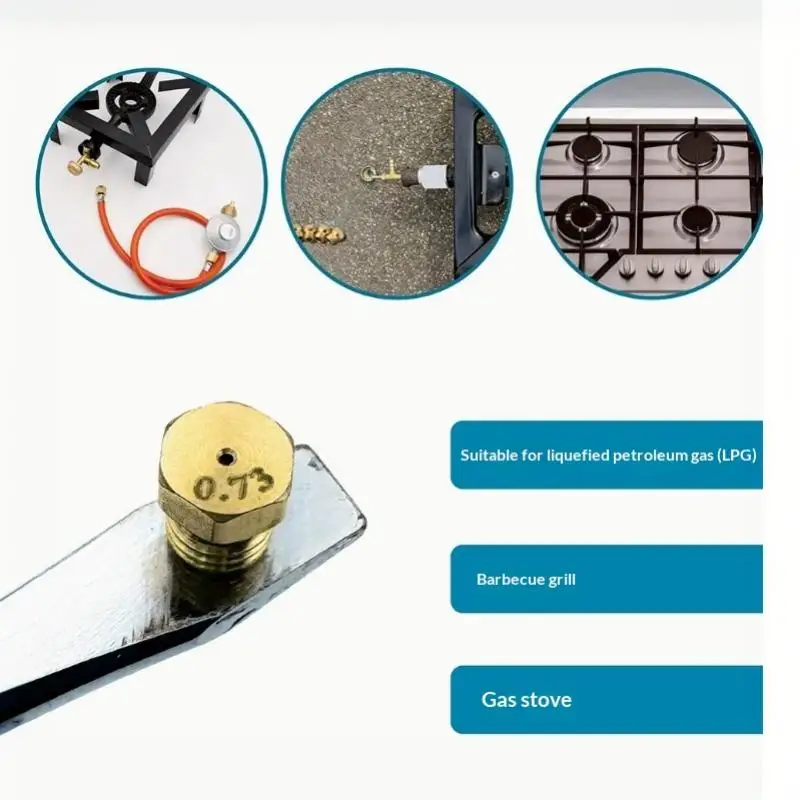 5Pcs Burner Gas Hob LPG Conversion Kits Jets 50 65 70 87 95 Brass Nozzle For Gas Stove Propane Injector