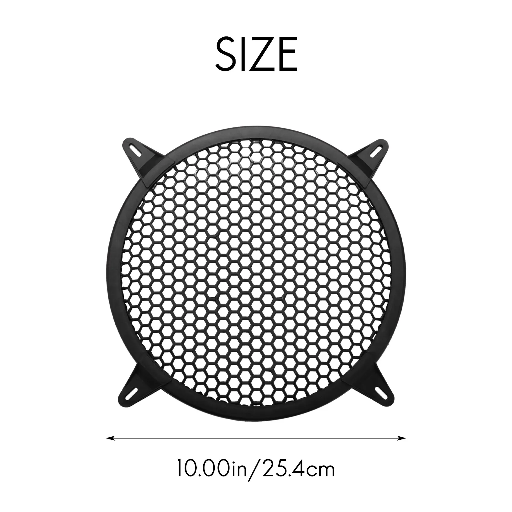 ซับวูฟเฟอร์กริดเครื่องขยายเสียงลำโพงรถยนต์ฝาครอบตะแกรงตาข่าย-10นิ้ว