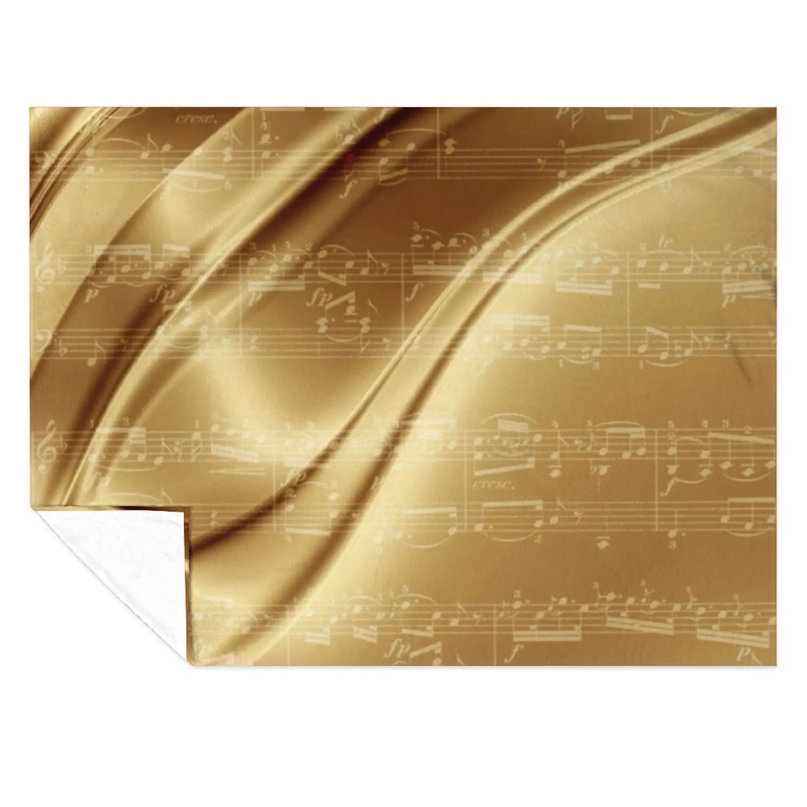 

Music Sheet on Liquid Gold Throw Blanket Moving Single Sofa Quilt Summer Blankets