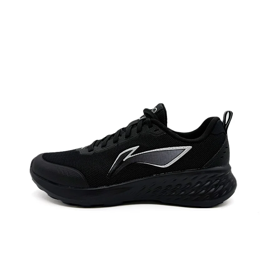 Li Ning Cushioning Lightweight Low top Casual Running Shoes Men's Black ARSV059-3