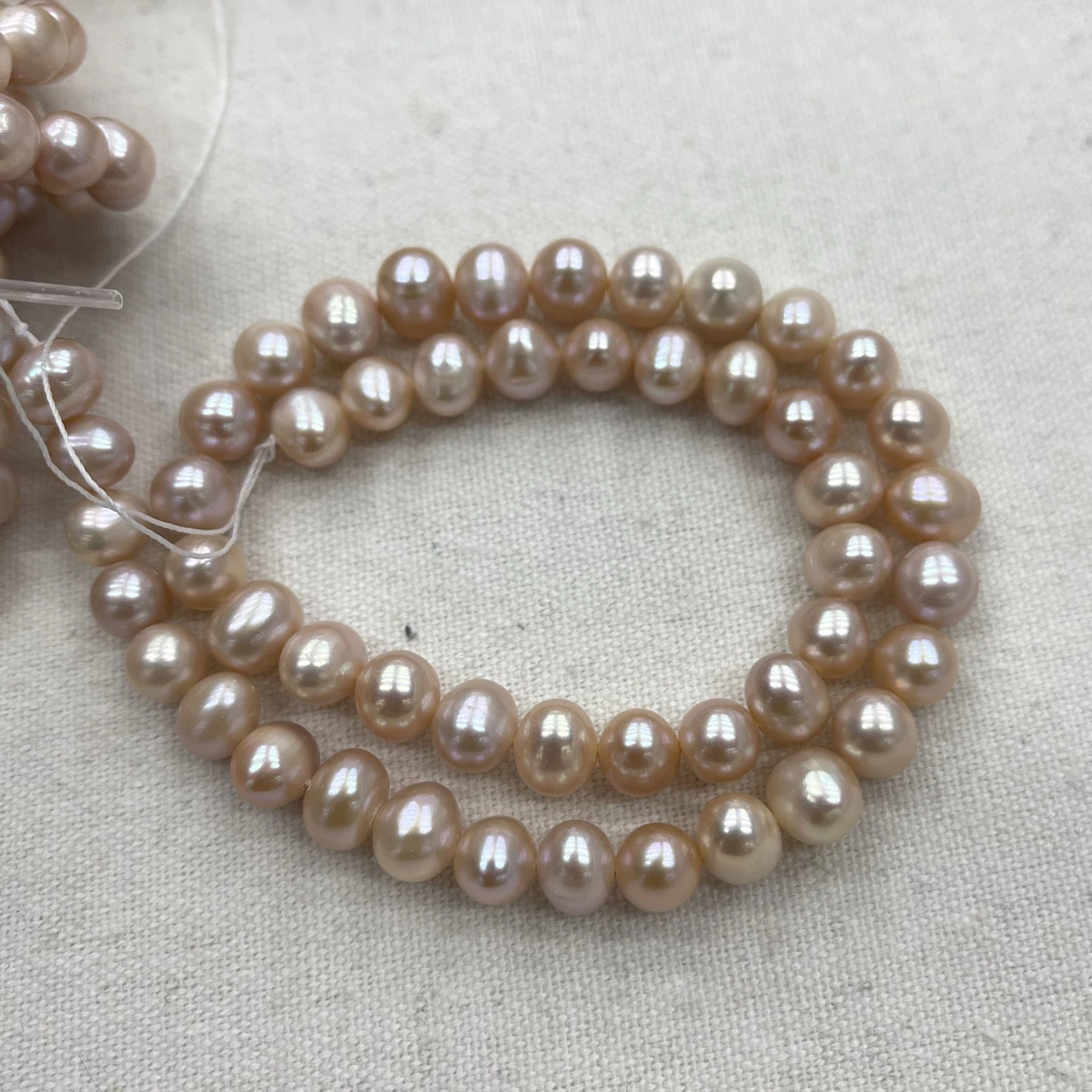 

8-9mm Natural Freshwater Pearl Punch Beads for Jewelry Making DIY Women Men Necklace Bracelets Handicrafts Accessories 36cm