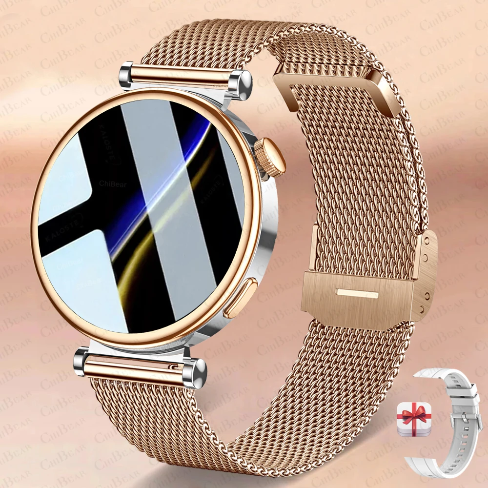 For Watch 4 MINI New AMOLED 360*360 HD Smart Watch GPS Track Heart Rate Blood Oxygen Bluetooth Call NFC Smartwatches Women 41mm