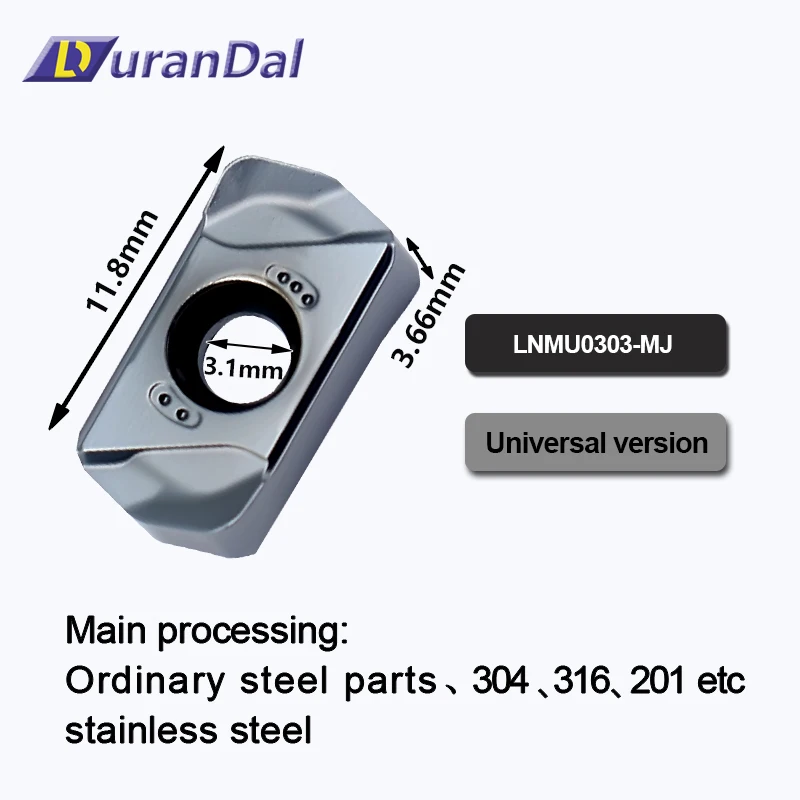 

Твердосплавное лезвие для быстрой подачи, фреза LNMU0303 MJ, твердосплавные вставки, фрезерные инструменты, биты для токарного станка по металлу, обработка