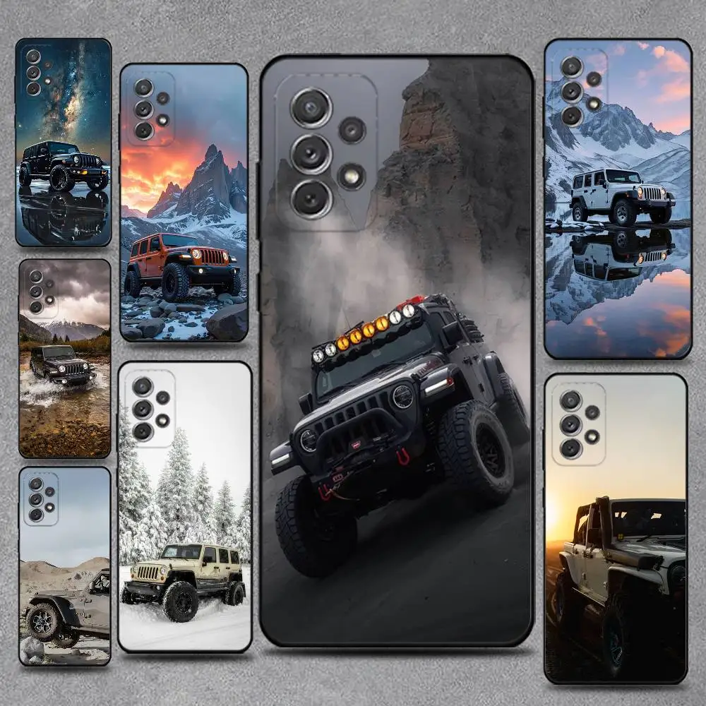 

J-Jeeps off-road SUV Phone Case For Samsung S25,S24,S21,S22,S23,S30,Ultra,S20,Plus,Fe,Lite,Note,10,9,5G Black Cover