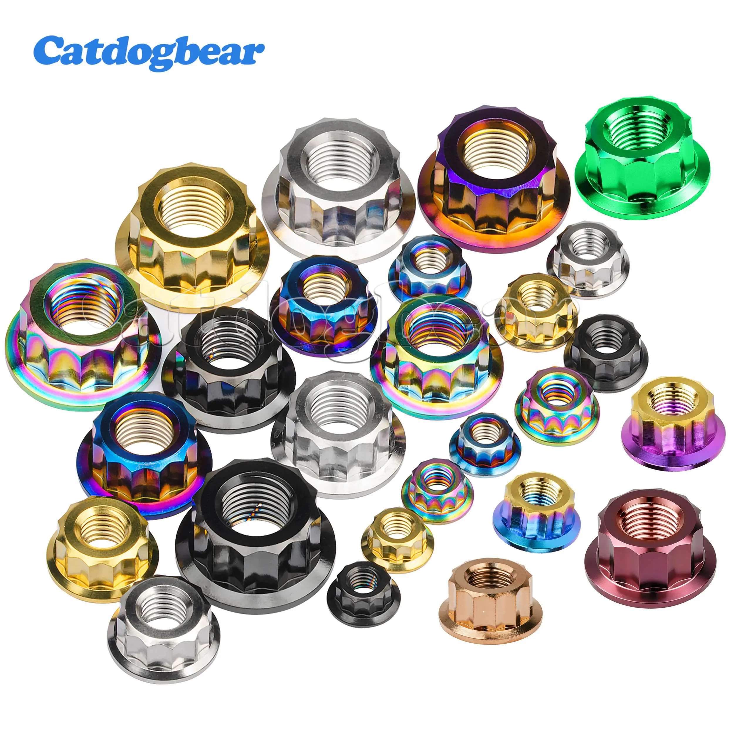 M5 M6 M8 M10 M12 Double Hex Flange 12 Point Nut Motorcycle Modified For Ducati