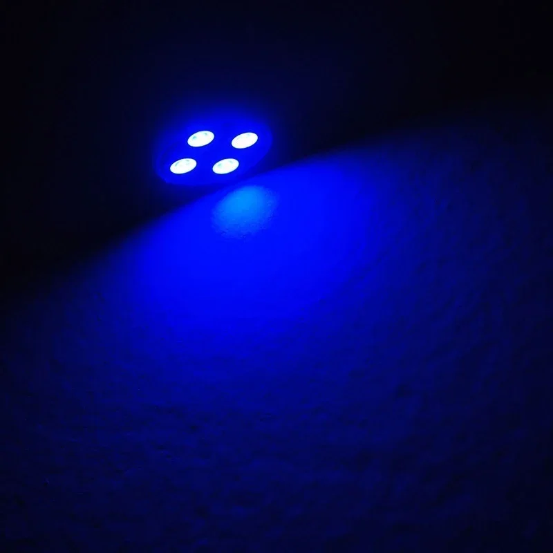 10Pcs/Set Car Light T10 4SMD 1210 LED Wedge Dashboard Gauge Cluster Light Bulb Blue LED Light Car Reading Light image 5