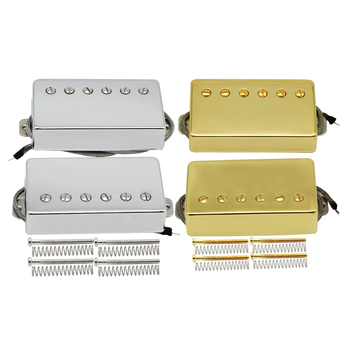 

2pcs Alnico 5 Pickup Guitar Humbucker Pickups Neck+Bridge Set for LP Guitar Parts,Chrome/Gold Option