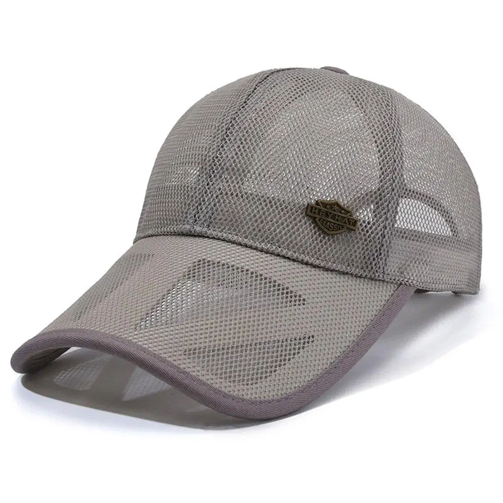 Sombrero de Sol de secado rápido para hombre y mujer, gorra de béisbol ajustable con Cierre trasero, malla completa, Unisex