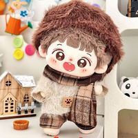 Handmade 10cm Doll Clothes Dress Headband Plush Dolls Outfit Toys Baby Doll Accessories Cos Suit