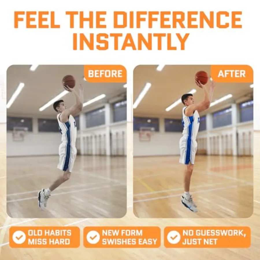 Basketball Shooting Trainer with Adjustable Crossbar Durable Steel Frame Black Finish Enhances Shot Arc Follow-Through Consiste