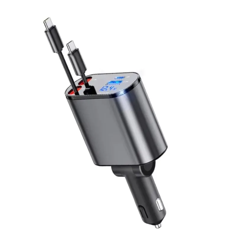 

GlowMart OEM Auto Electronics Accessories Retractable Car Charger 65W USB Car Charger Fast Portable Car Charger