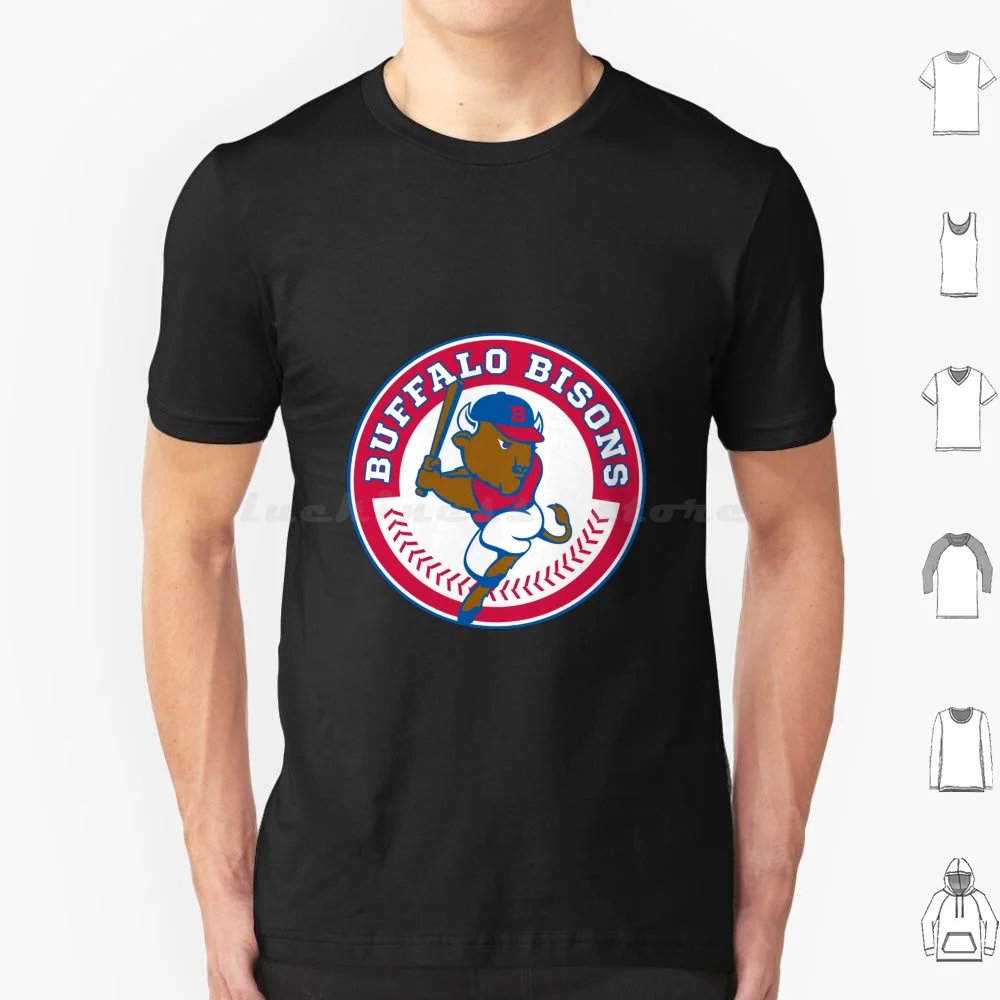 Bisons Of Buffalo Logo T Shirt Cotton Men Women DIY Print Buffalo Bisons Baseball Baseball Dad Ball Sports Ball Game Club Logo