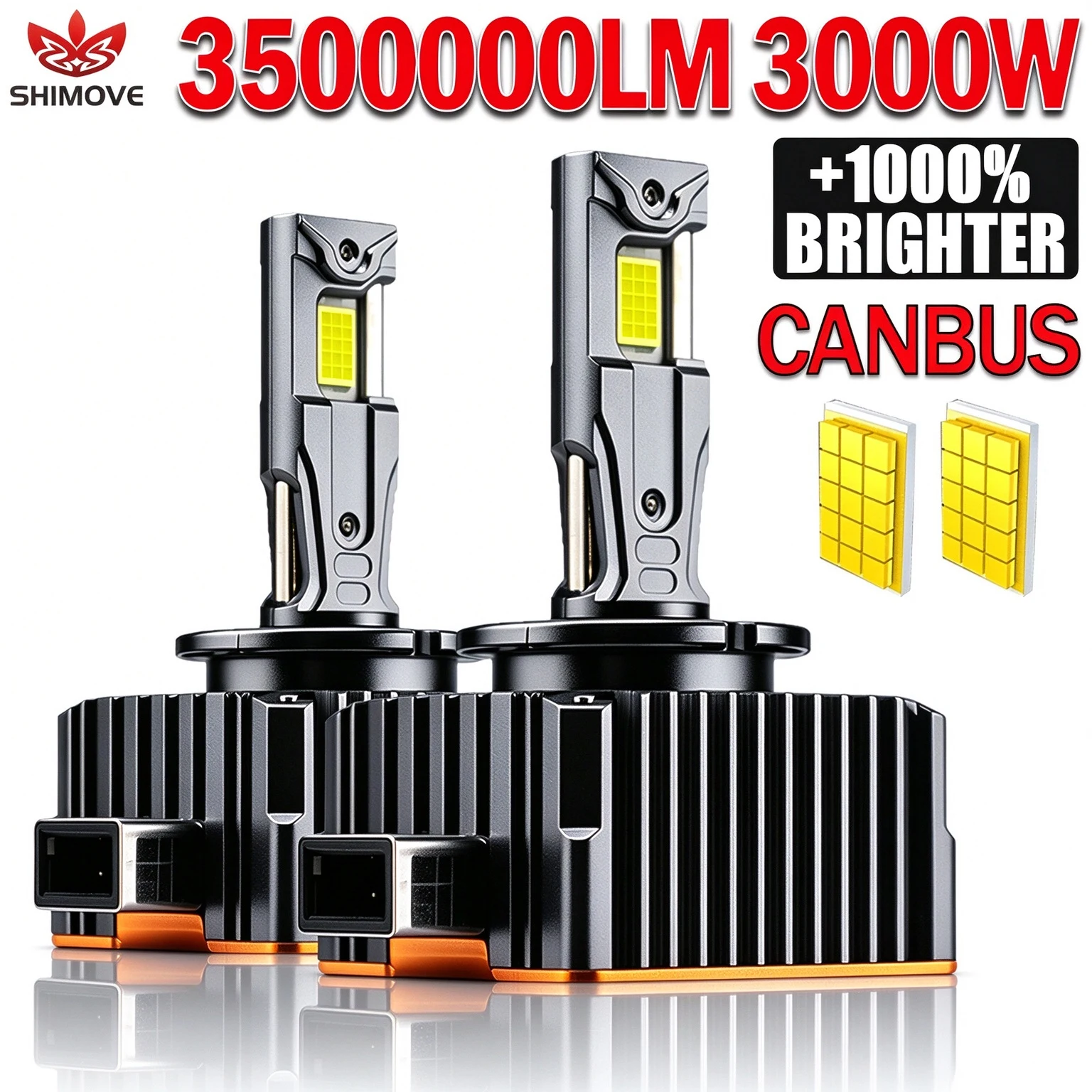D1S D3S D2S High Power LED Canbus Headlight Bulb 1:1 Xenon D4S D1R D3R D2R D4R D8S Led Light for Car UPGRADE Turbo Auto Lamp