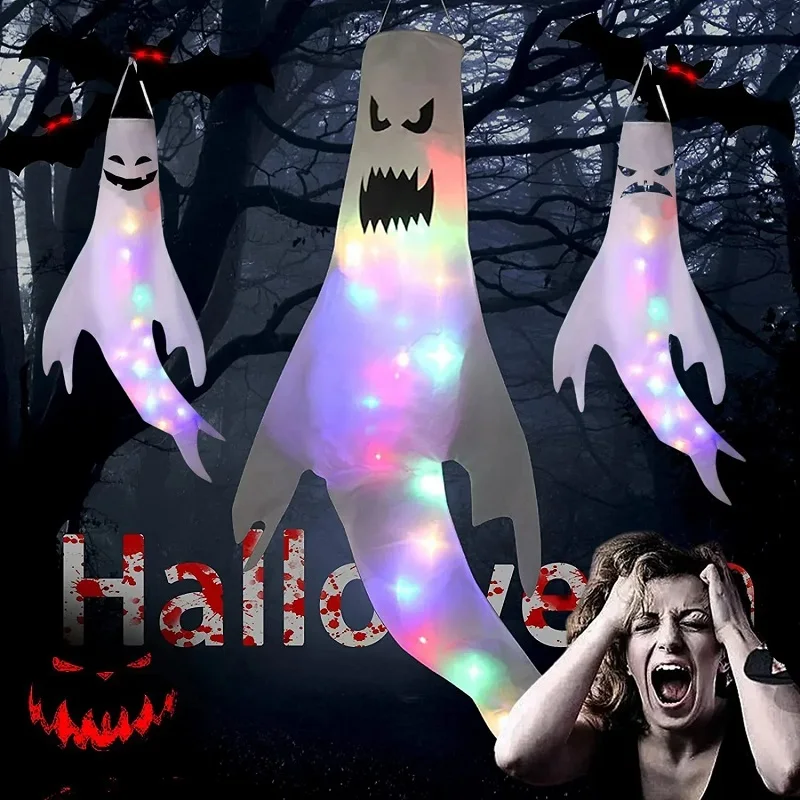 

Scary Ghost Windsock LED Lighting Ghost Pendant Hanging Ghosts Ghost Festival Venue Decoration Props Halloween Party Decoration