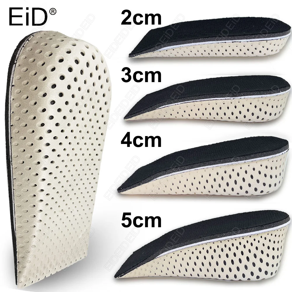 

Half Shoe Insoles Heel Insert Sport Cushion Height Increase EVA Memory Foam Heel Lifting 2/3/4/5CM Taller Invisible Heighten Pad