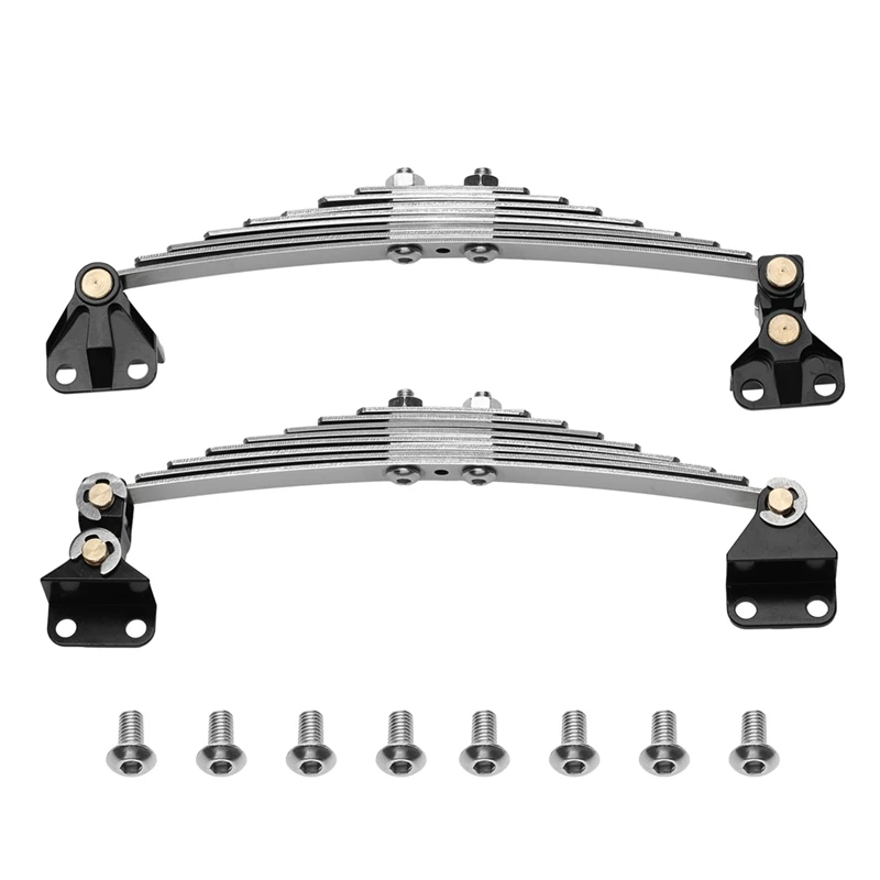 1 par de accesorios de repuesto de resorte de hoja de acero de suspensión delantera para 1/14 Tamiya Tractor remolque camión RC coche piezas de mejora, B