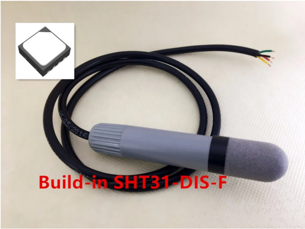 TH31FGGLL-sensor de temperatura y humedad, carcasa protectora de bloqueo a prueba de polvo, impermeable, cable de casa con SHT31