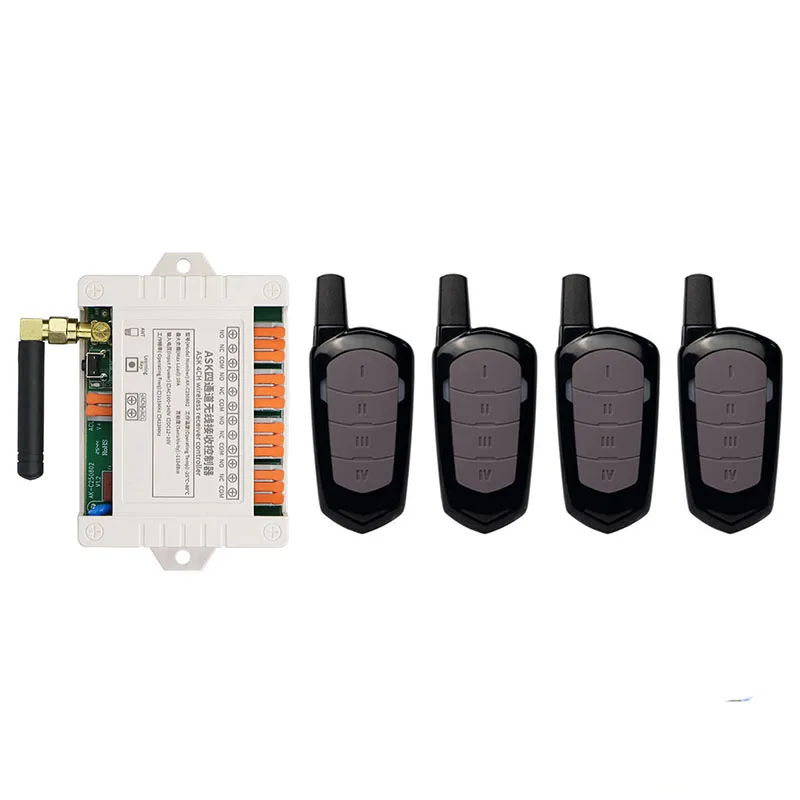 Universal Wireless Remote Control DC 12V 24V 36V 4CH 10A Relay Receiver Module RF Switch Remote Control For Gate Garage Opener