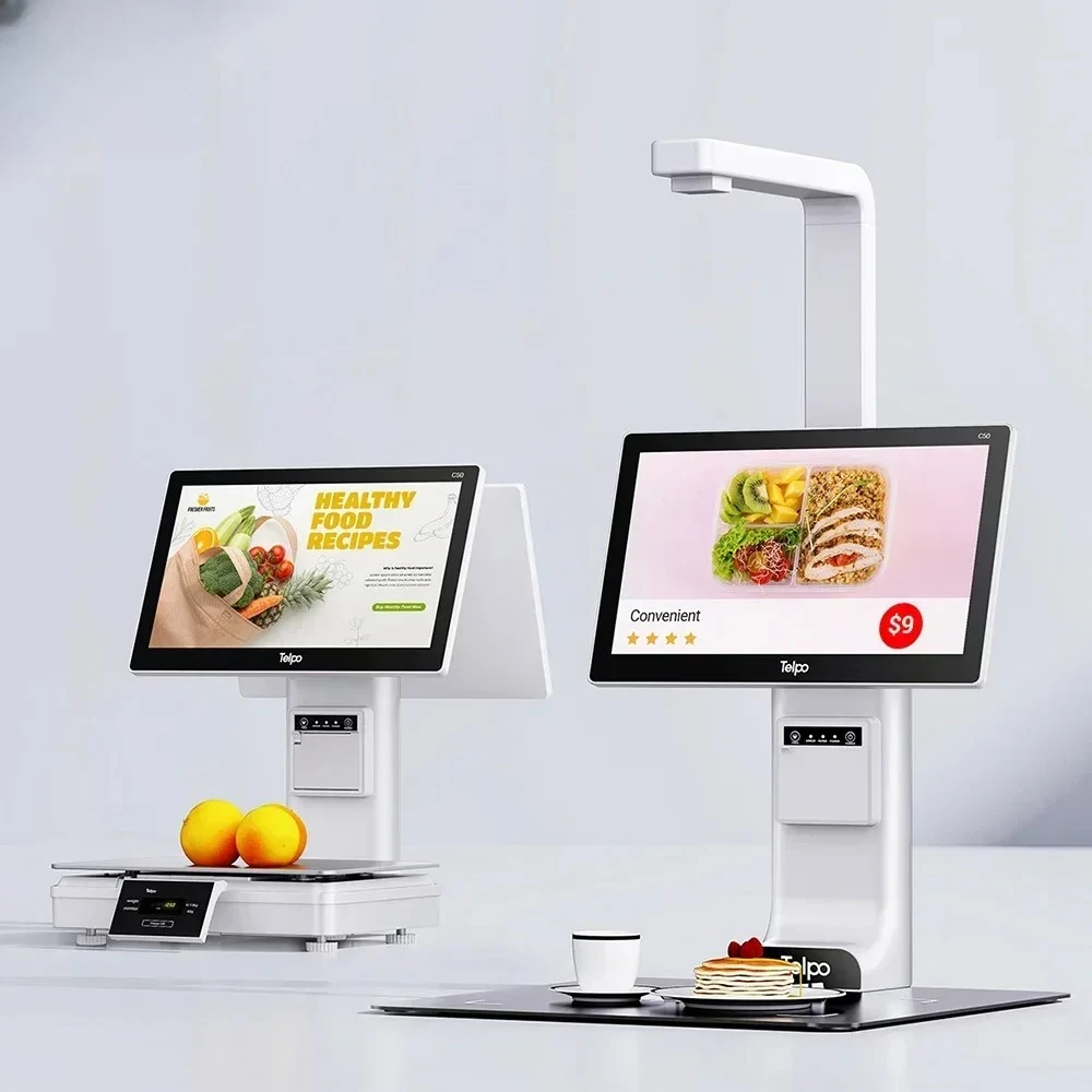 

Automated Supermarket Checkout Cashier Machine With Object Recognition Scanner