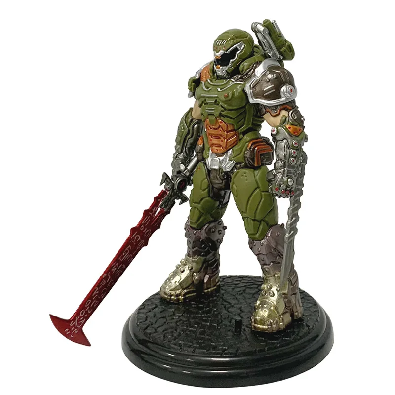 21CM Doom Slayer Eternal Action Figure Collection Model Statue Anime Destroy Hunter Akam Figurine Desktop Ornament Pvc Toy Gift view 5