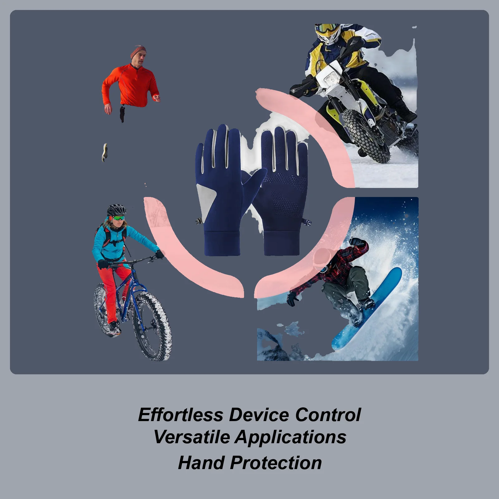 قفازات التدفئة الكهربائية قفازات ساخنة مقاومة للماء لوازم الطقس البارد لتجريف الثلوج اليومية في الهواء الطلق العمل البستنة الجليد