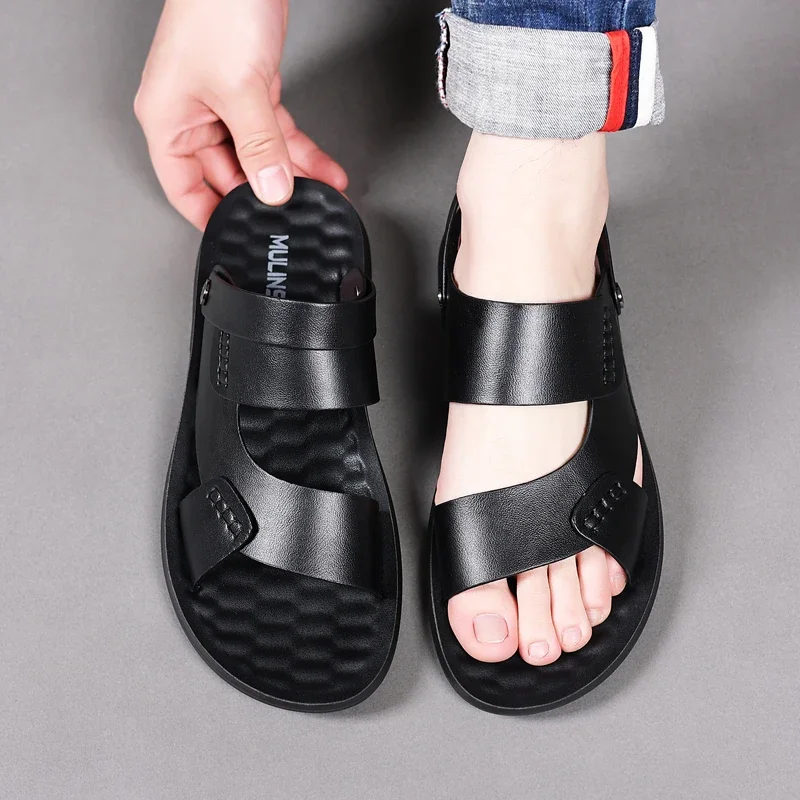 Ultra-soft outdoor sandals for men, new style in summer with soft sole, thick sole, anti-slip and wear-resistant, casual beach s