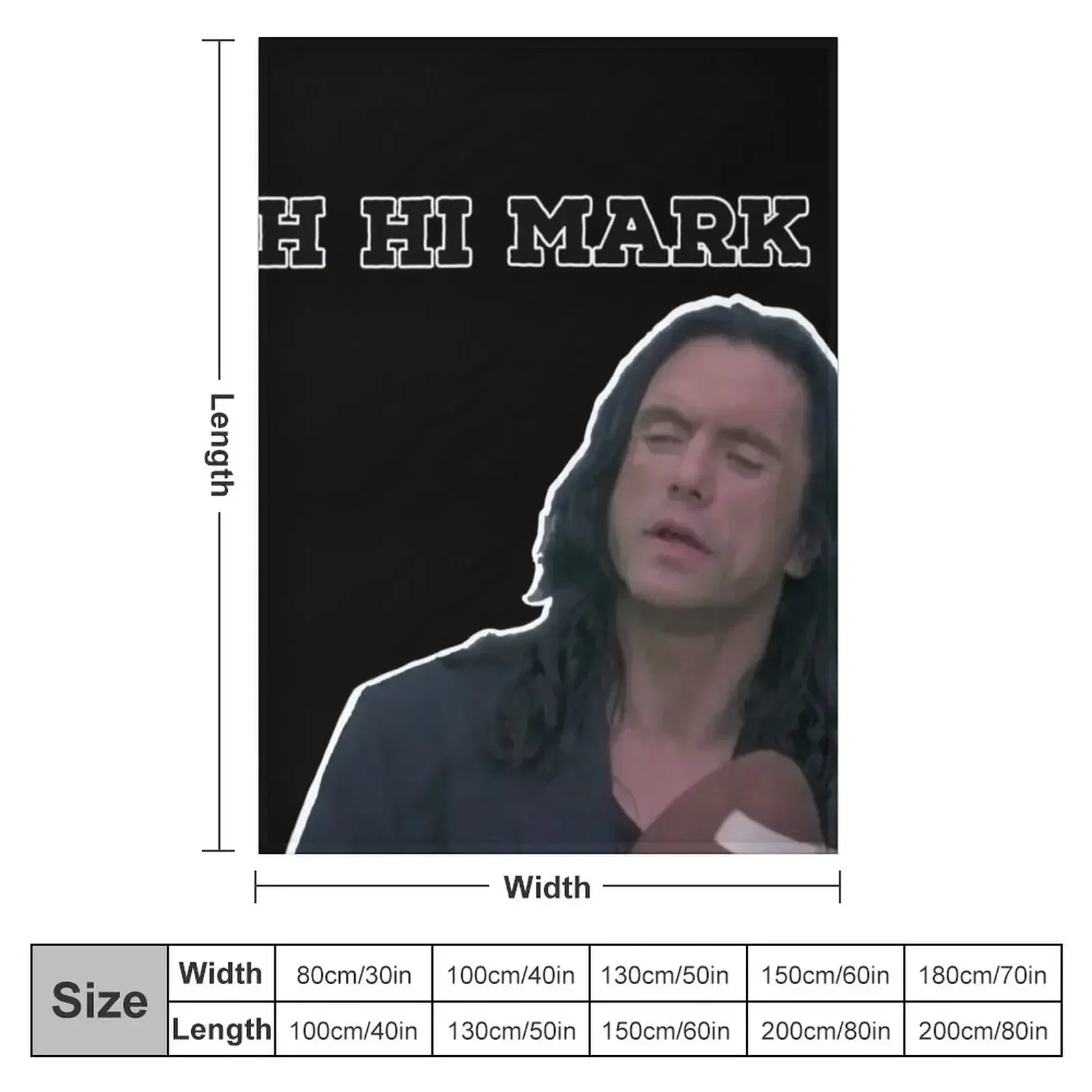 Oh hi Mark Wiseau Throw Blanket couch cozy soft plush fuzzy picnic outdoor blanket