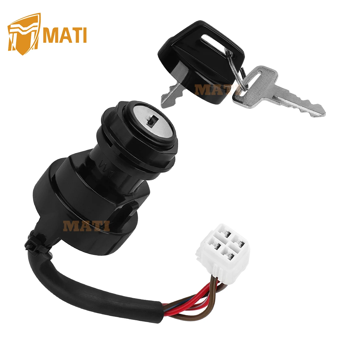 Ignition Key Switch for Yamaha YFZ450 2004-2013 Kodiak 400/450 Wolverine 450 Grizzly 450 2003-2014 5ND-82510-00-00 5ND-82510-01