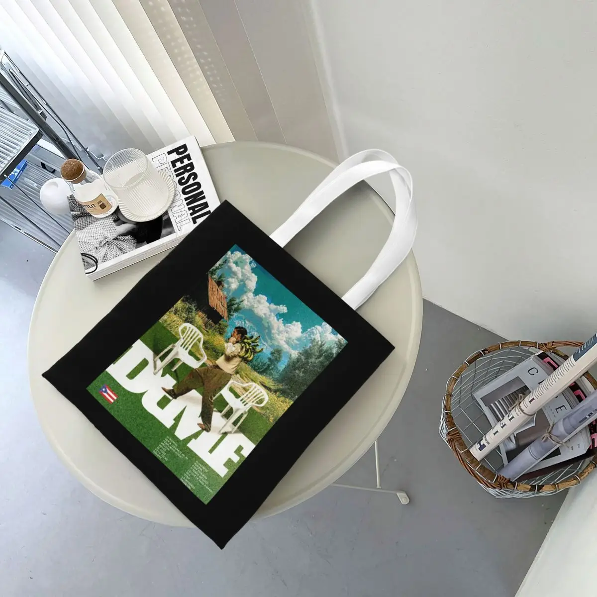 حقيبة حمل قماشية على الطراز القديم من Bad Bunny قابلة لإعادة الاستخدام وحقيبة بقالة ذات سعة كبيرة للجنسين حقائب سفر بورتوريكو