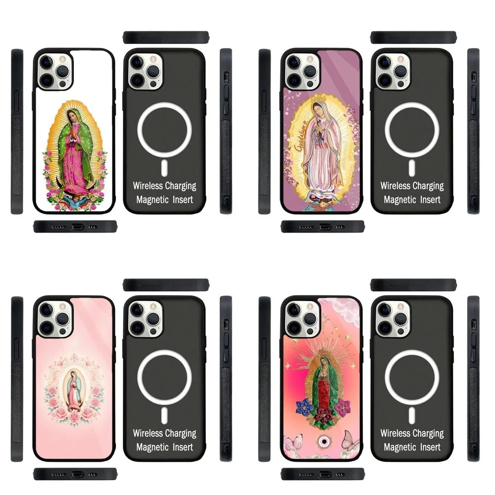 Nuestra Senora de Guadalupe Phone Case Strong Magnetic For IPhone 15,14,13,Pro,Max,Plus,11,12,Mini For Magsafe Wireless Charging