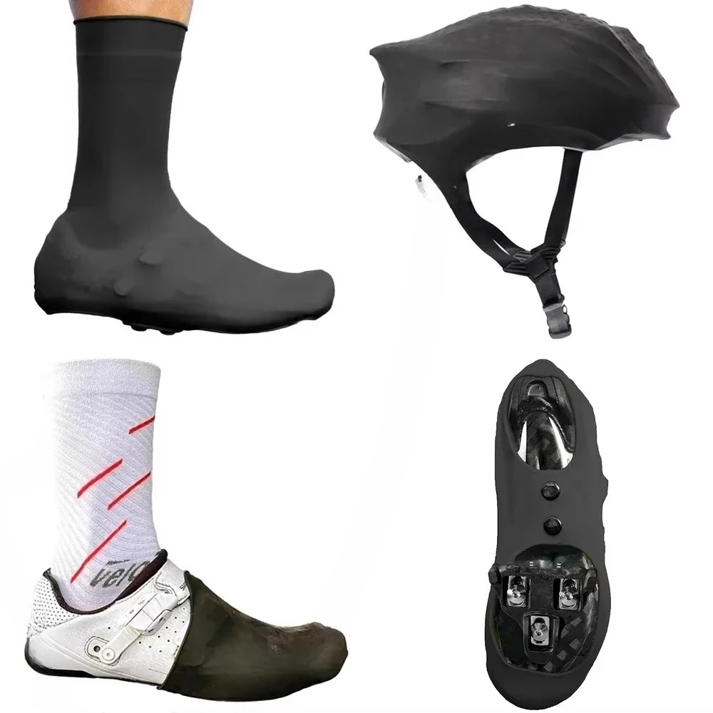 

Silicone headgear shoe cover buckle cover road bicycle shoes waterproof and windproof