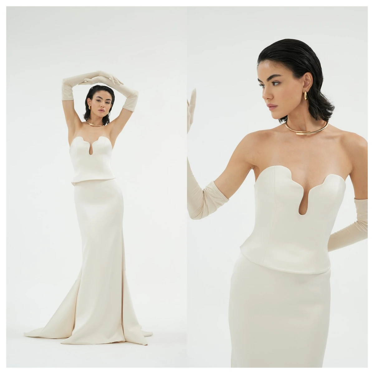 Abito da sera in jersey bianco grazioso personalizzato Abito da homecoming senza maniche senza spalline Abiti per occasioni speciali Cerniera posteriore morbida