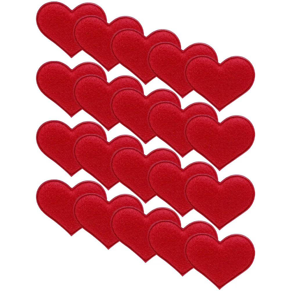

30Pcs Craft Decorations Simple Installation DIY Felt Heart Charms for Sewing Hairpin Clothes Accessories