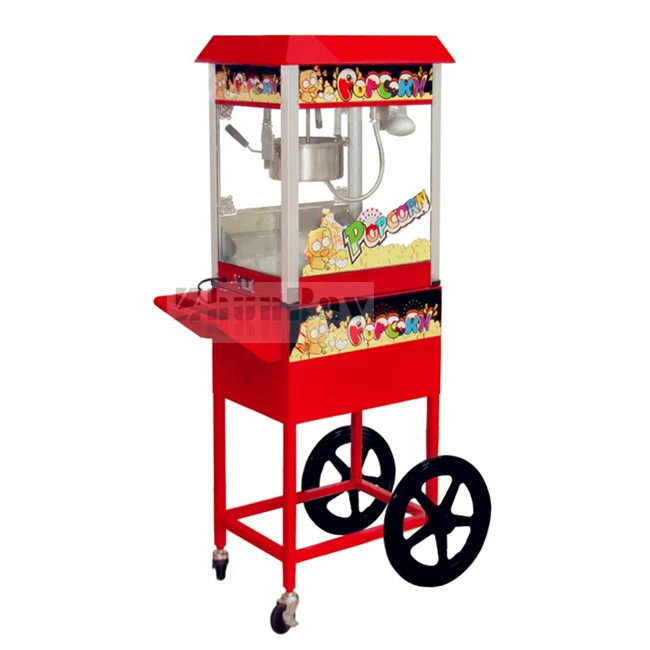 HOT SALE  8 Oz POPCORN MACHINE WITH TROLLEY