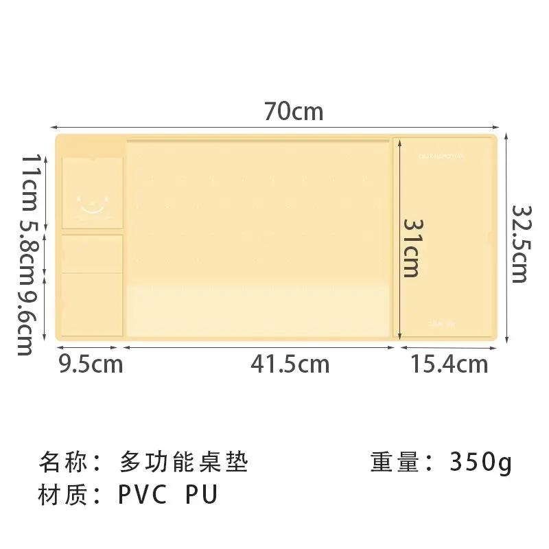 New Multifunction Large Mouse Pad Computer Anti-Slip Desk Mouse Mat Waterproof Protector with Pockets Storage